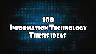 100 Thesis Title and Idea for Information Technology Capstone Project [upl. by Pall]