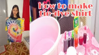 How to make tiedye shirt  Grade 4 student  Ghe Mae [upl. by Aisnetroh588]