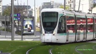 Ligne 2 du tramway dÎledeFrance  The T2 Tram in Paris France 2016 [upl. by Avik160]