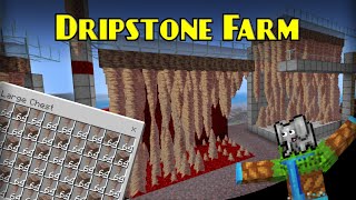 BEST Pointed Dripstone Farm  Minecraft Bedrock Farm Tutorial  MCPE XBOX PS SWITCH [upl. by Radbun]