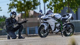 JESSAYE LA KAWASAKI H2 À 300 KMH  UN MONSTRE AVEC COMPRESSEUR [upl. by Ettenna]