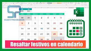 Excel  📅 RESALTAR FESTIVOS en calendario perpetuo en Excel [upl. by Ingaborg]