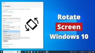 How to Rotate Screen in Windows 10 [upl. by Lyontine]