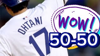 SHOHEI OHTANI VA RUMBO A LOS 5050 PARA CONSOLIDAR EL PREMIO DE MVP [upl. by Eceinhoj]