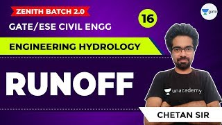 Runoff  Lec 16  Engineering Hydrology  GATEESE Civil Engineering Exam  Chetan Sir [upl. by Laehcar462]