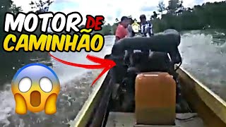 Canoa com motor Mercedes até cantar turbina canta😂😂😂 brutonomundo [upl. by Cloots]