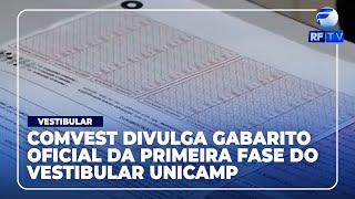 Boletim de Notícias  Comvest divulga gabarito oficial da primeira fase do vestibular Unicamp 2025 [upl. by Yttik]