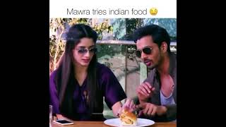 Mawra Hocane Tried Indian Food Mawra in India [upl. by Ecurb]