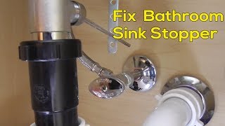 How to Fix Stopper in Bathroom Sink Faucet Quick and Easy [upl. by Maleeny]