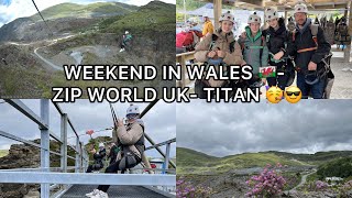 Zip World Titan zip wire experience our weekend in wales 🏴󠁧󠁢󠁷󠁬󠁳󠁿🤍 [upl. by Kosey]