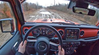 2020 Jeep Wrangler Unlimited Rubicon EcoDiesel  Rainy POV Test Drive Binaural Audio [upl. by Ttirrej]