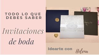 TODO LO QUE DEBE SABER SOBRE INVITACIONES DE BODA [upl. by Yttisahc]