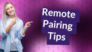 How to pair remote with TV [upl. by Aenotna140]