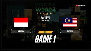 Indonesia vs Malaysia GAME 1 IESF World Esports Championship 2024  IDN VS MAS ESPORTSTV [upl. by Eetnahc]