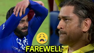 Virat Kohli couldnt control his tears during MS Dhonis farewell ceremony after winning RCB vs CSK [upl. by Artemas]