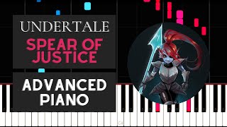 Spear Of Justice Advanced Piano Tutorial  Undertale [upl. by Silvers]