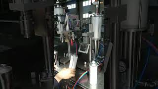 Small pneumatic aerosol gas filling machine for aerosol cans [upl. by Buzz]