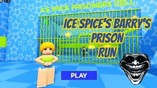 ICE SPICES BARRYS PRISON RUN OBBY ROBLOX FULL GAMEPLAY WALKTROUGH roblox [upl. by Sidon670]