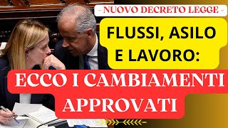 ✅ ECCO LE NOVITÀ DEL NUOVO DECRETO LEGGE SUI FLUSSI LAVORO E IMMIGRAZIONE IN ITALIA [upl. by Amej958]