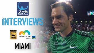 Roger Federer Talks Epic Win Over Kyrgios [upl. by Lamek]