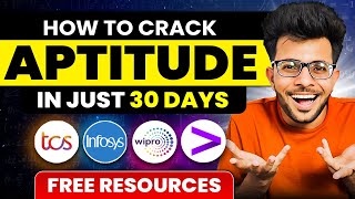 How to Crack Aptitude of Any Company in 30 Days ✅🔥 Free Resources 📚📝 [upl. by Sax708]