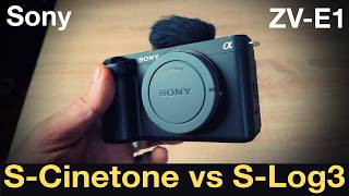 Sony ZVE1 SLog3 VS SCinetone in Bright Light [upl. by Stiegler15]