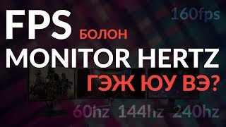 FPS болон Monitor hertz Hz гэж юу вэ [upl. by Kimbell]