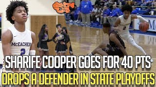 SHARIFE COOPER GOES FOR 40PTS amp DROPS DEFENDER IN STATE PLAYOFFS [upl. by Azenav872]