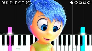 Inside Out  Bundle of Joy  EASY Piano Tutorial [upl. by Romalda]