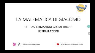 Le trasformazioni geometriche  traslazioni  esercizi svolti [upl. by Erb]