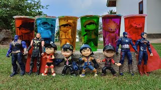 Mencari Boboiboy Halilintar Solar Blaze Angin Topan Tanah Gempa Boboiboy Galaxy dalam Kapsul [upl. by Safire]