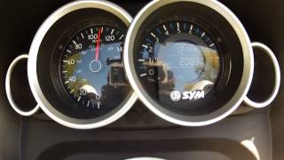 2014 Sym GTS 125 EFI ABS 0110 kmh [upl. by Socha]