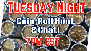 🔴 81324 Tuesday Night Coin Roll Hunt amp Chat Nickels Nickels Everywhere [upl. by Suciram]