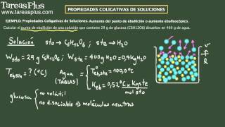 Propiedades Coligativas aumento del punto de ebullición Ejemplo 2 [upl. by Zenas299]