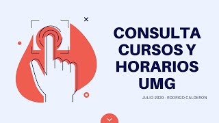 Consulta cursos y horarios UMG [upl. by Imij]