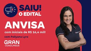 Concurso ANVISA Saiu o Edital com iniciais de R 164 mil [upl. by Hanid]