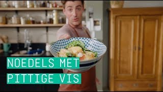 24Kitchen  Hugo’s noedels met pittige vis en basilicum  Wat Eten We Vandaag  Afl 173 [upl. by Shipley]