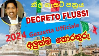 Decreto Flussi 2024  Gazzetta Ufficiale Saman Perera [upl. by Rezzani731]