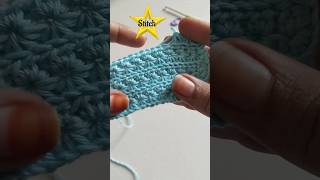 Star stitch crochetpattern crochettutorial croche stitch star song telugu minituber views [upl. by Baxy]