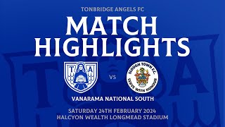 Match Highlights I Tonbridge Angels 1 Slough Town 2 [upl. by Kammerer]