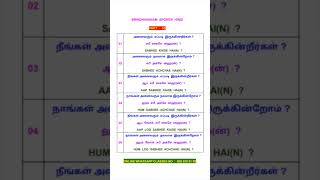 PART 03 SPEAKING PRACTICE HINDI SENTENCES DAILY USE HINDI SENTENCES THROUGH TAMIL [upl. by Lorien]