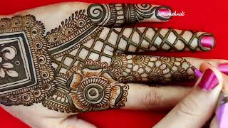 New Stylish back hand mehndi designs  Kashee s Mehndi style mehandi mehndi [upl. by Yreneh]