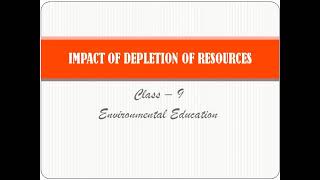 Natural Resources and Depletion [upl. by Aninnaig]