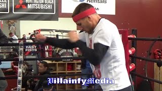 VASYL LOMACHENKO THROWS 80 PUNCHES IN 8 SECONDS IN A BLAZING HAND SPEED DISPLAY [upl. by Gonzales]