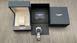 Unboxing a brand new Longines Conquest 41mm watch [upl. by Adanar]