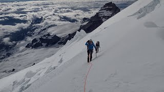 Mt Rainier Summit Attempt July 58 2022 Emmons Seminar with RMI [upl. by Yatnuahc193]