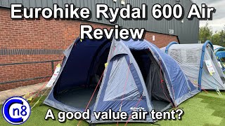 Eurohike Rydal Air 600 Tent Review  A Good Value Air Tent [upl. by Kendrick]