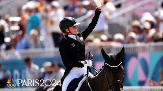 Equestrian team dressage final ends in narrow victory for Germany  Paris Olympics  NBC Sports [upl. by Ennaihs]