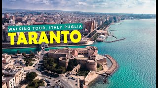 TARANTO Walking Tour  Italy Puglia 4K footage [upl. by Enomaj184]