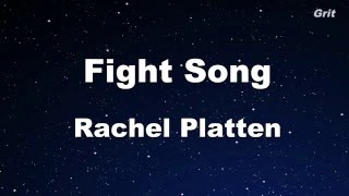 Fight Song  Rachel Platten Karaoke 【No Guide Melody】Instrumental [upl. by Rizika]